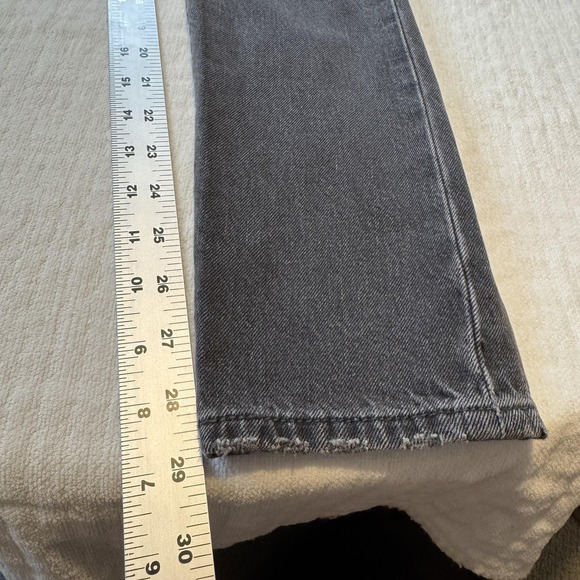 Levis 501S Jeans Womens 24x30 (25x29) Black Button Fly Premium‎ Distressed Denim - Picture 11 of 12